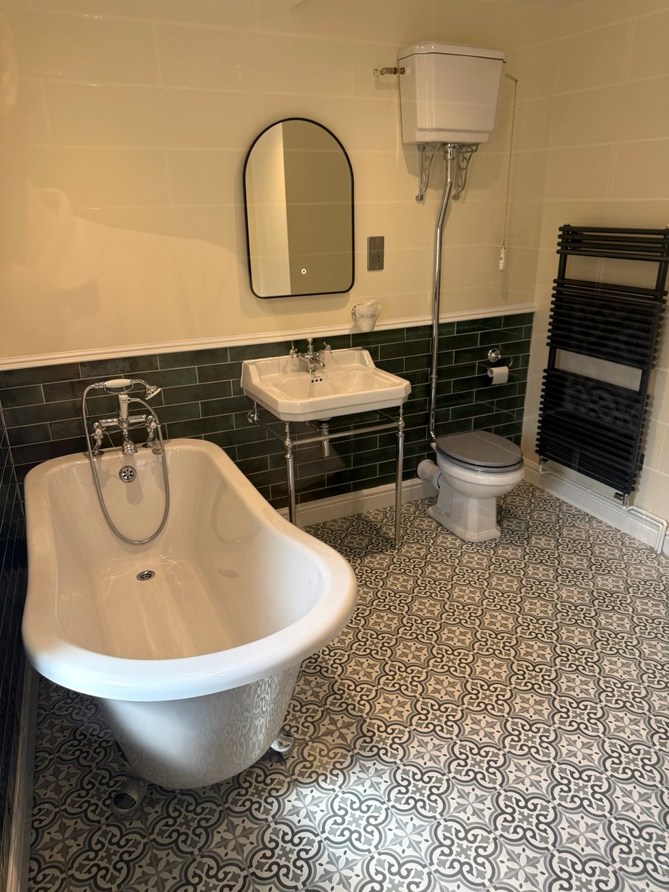 Traditional bathroom installed by FlowPro Plumbing