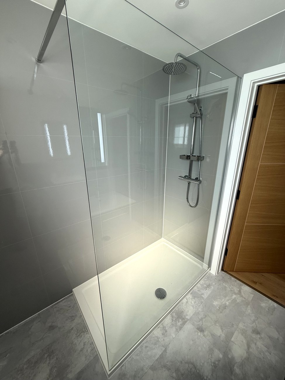 Walk-in shower installation